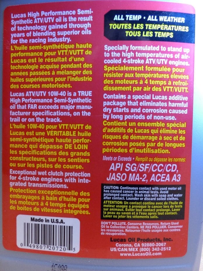 Which motor oil do you use in your ATV - ATV Trail Rider Magazine