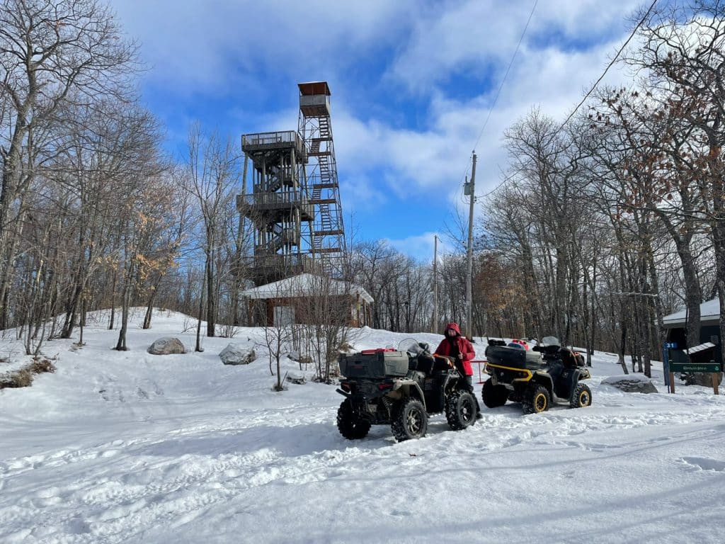 Winter ATV riding in the Upper Laurentians 