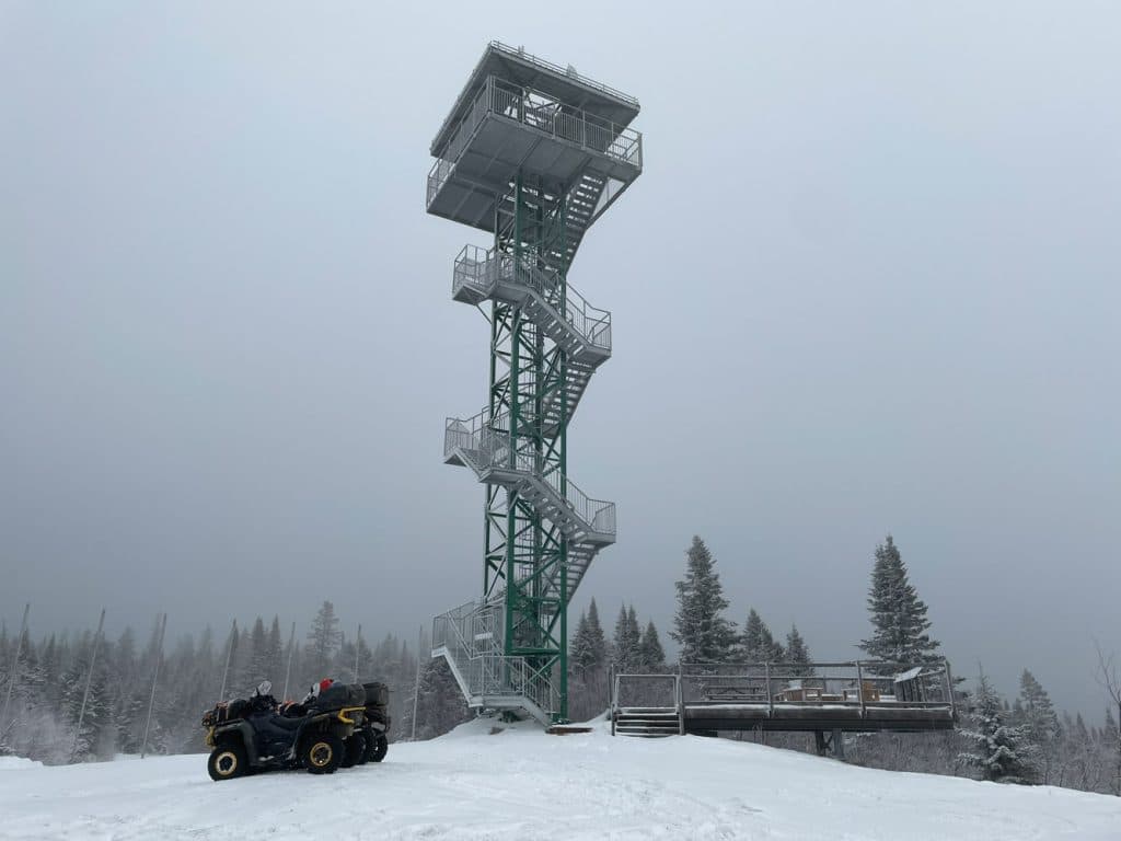 Winter ATV riding in the Upper Laurentians 