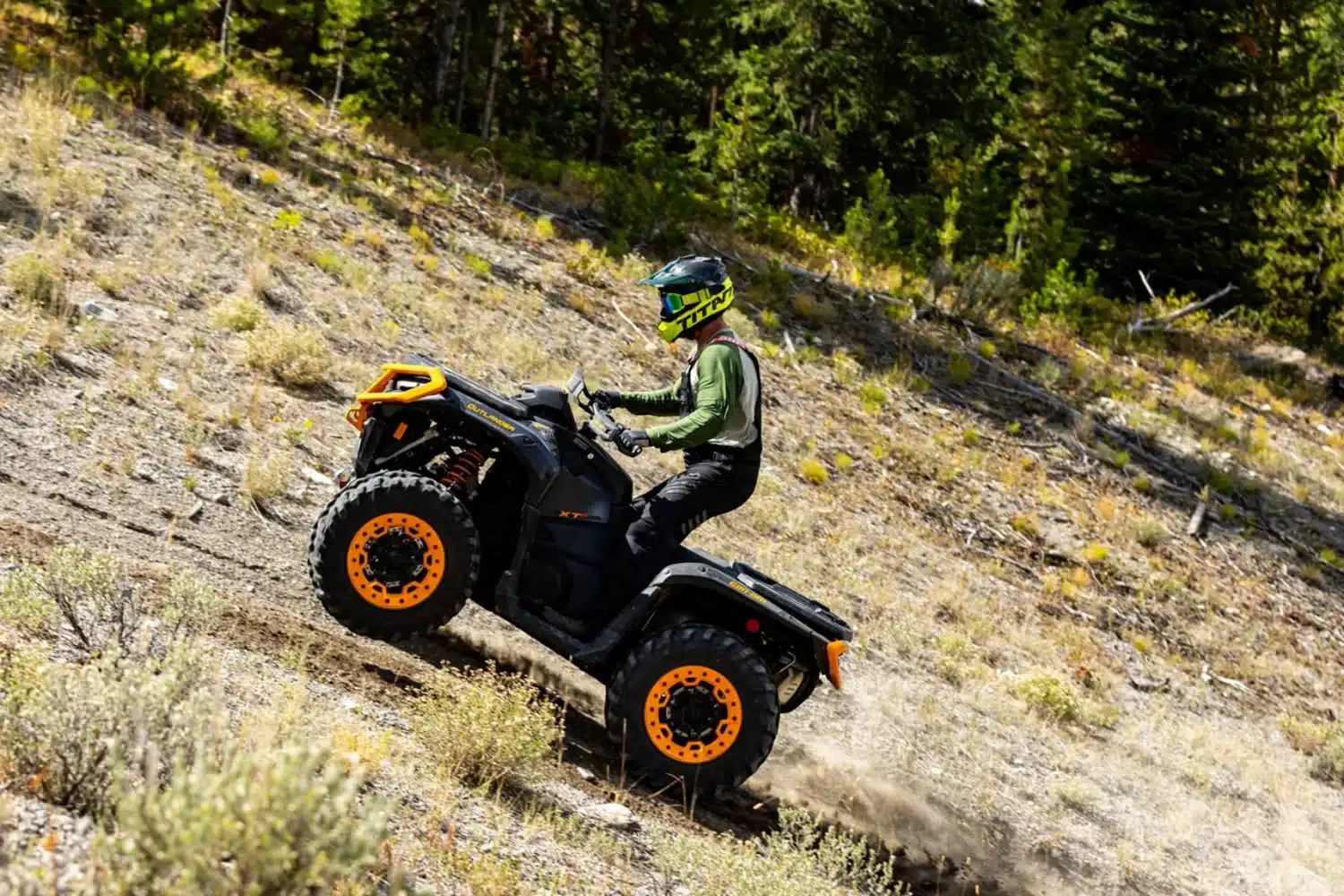 The system in action on a steep incline.